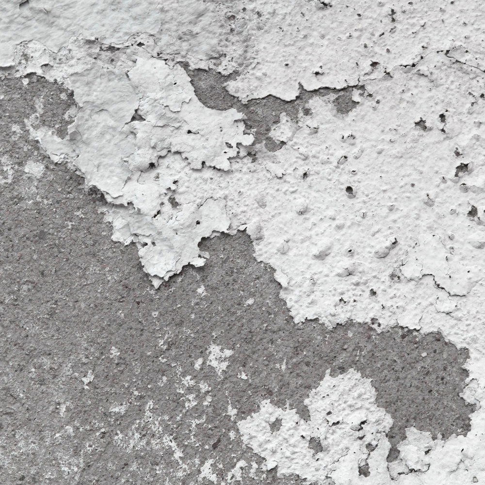             Industrial Design Fototapete – Vliestapete in 3D Optik mit verwitterter Betonwand – Grau, Weiß
        