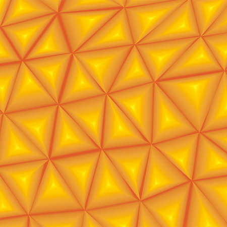 geometrisches Muster, Wabenstruktur, gelb, orange, 3D-Textur
