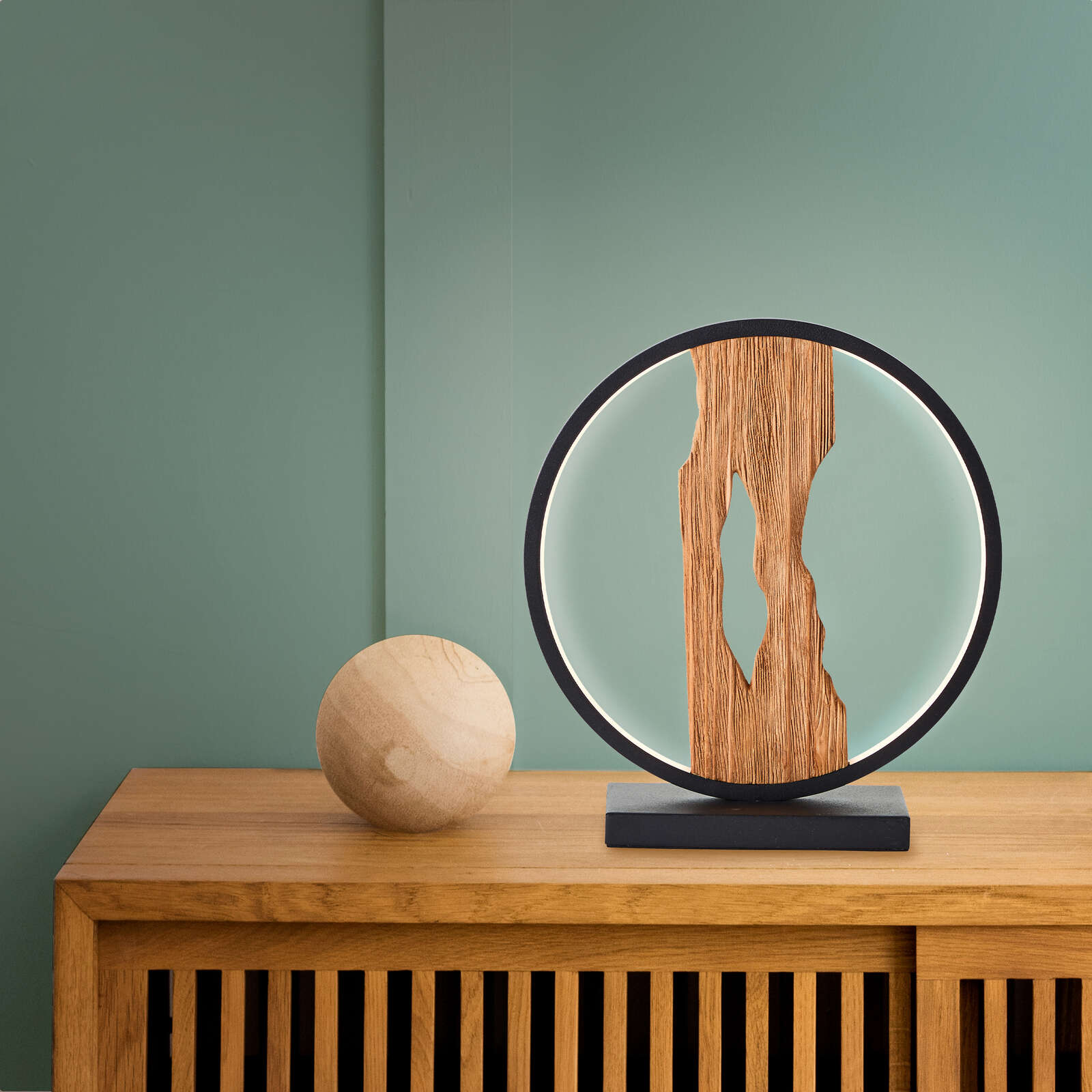             Tischleuchte aus Holz - Elea 1 – Braun
        