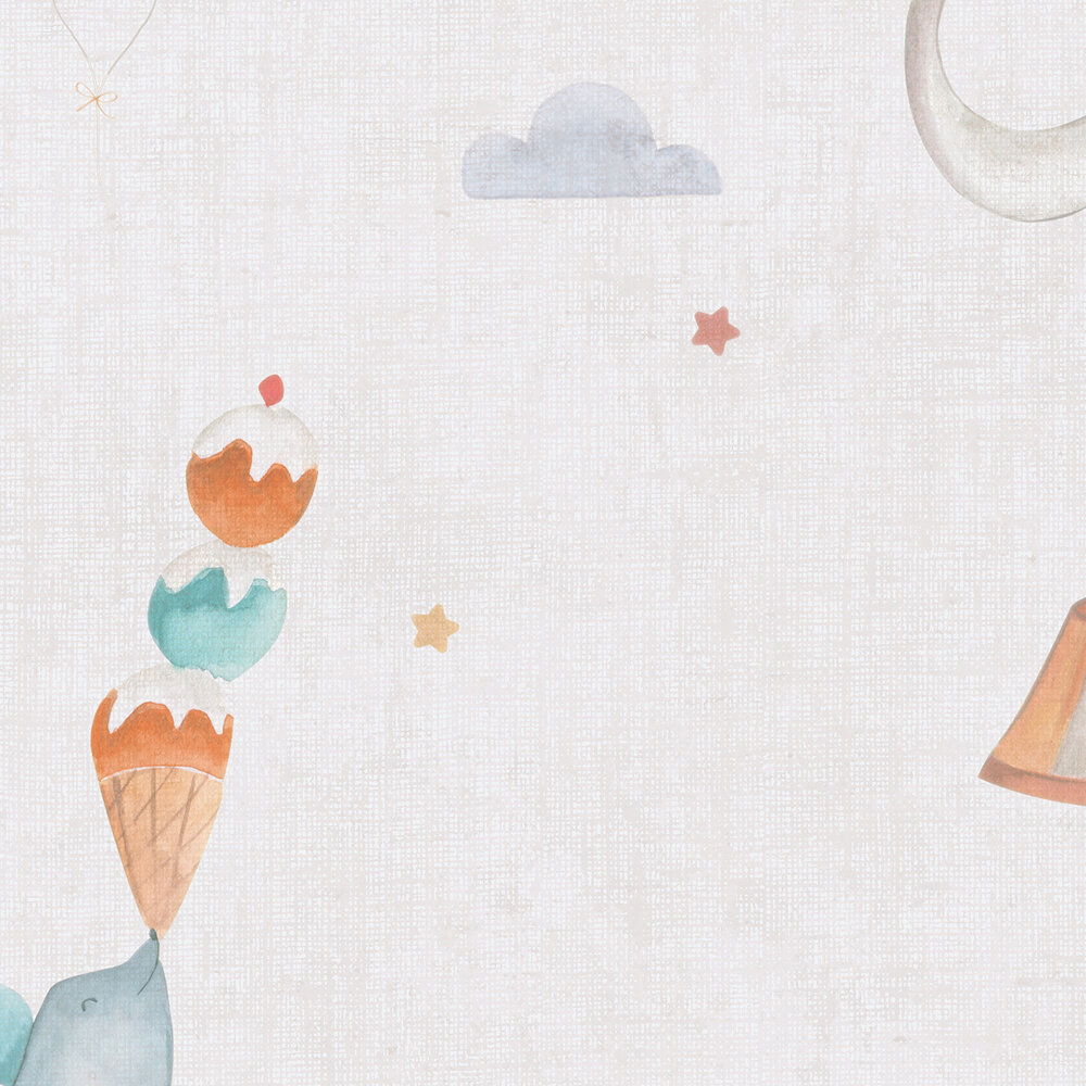             Kinderzimmer Vliestapete mit niedlichen Zirkusfiguren – Magische Zirkusatmosphäre für kleine Entdecker – Bunt
        