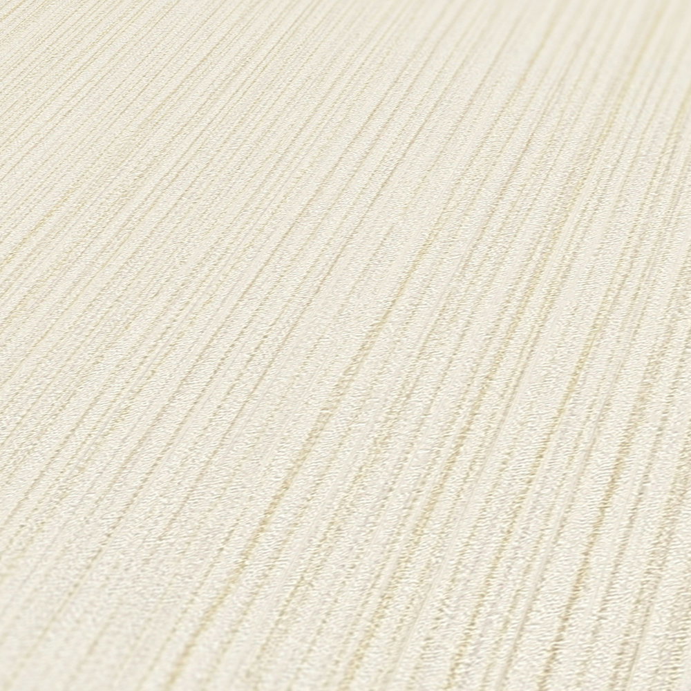             Unifarbene Tapete Elfenbein mit Linienstruktur – Creme
        