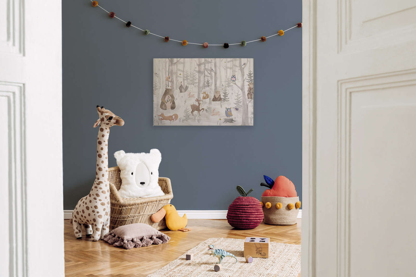             Leinwand Zauberwald mit Tieren – 90 cm x 60 cm
        