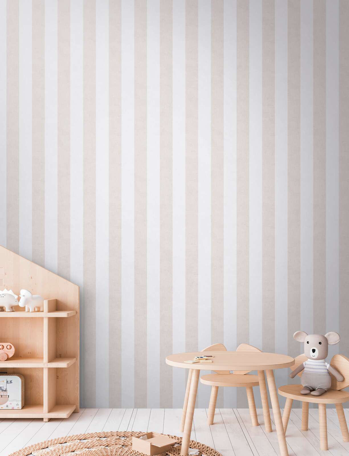 Papel Pintado Rayas - Calidad Alemana, Sin Rapport, Fácil De Colocar - Ideal Para Salón, Dormitorio, Baño