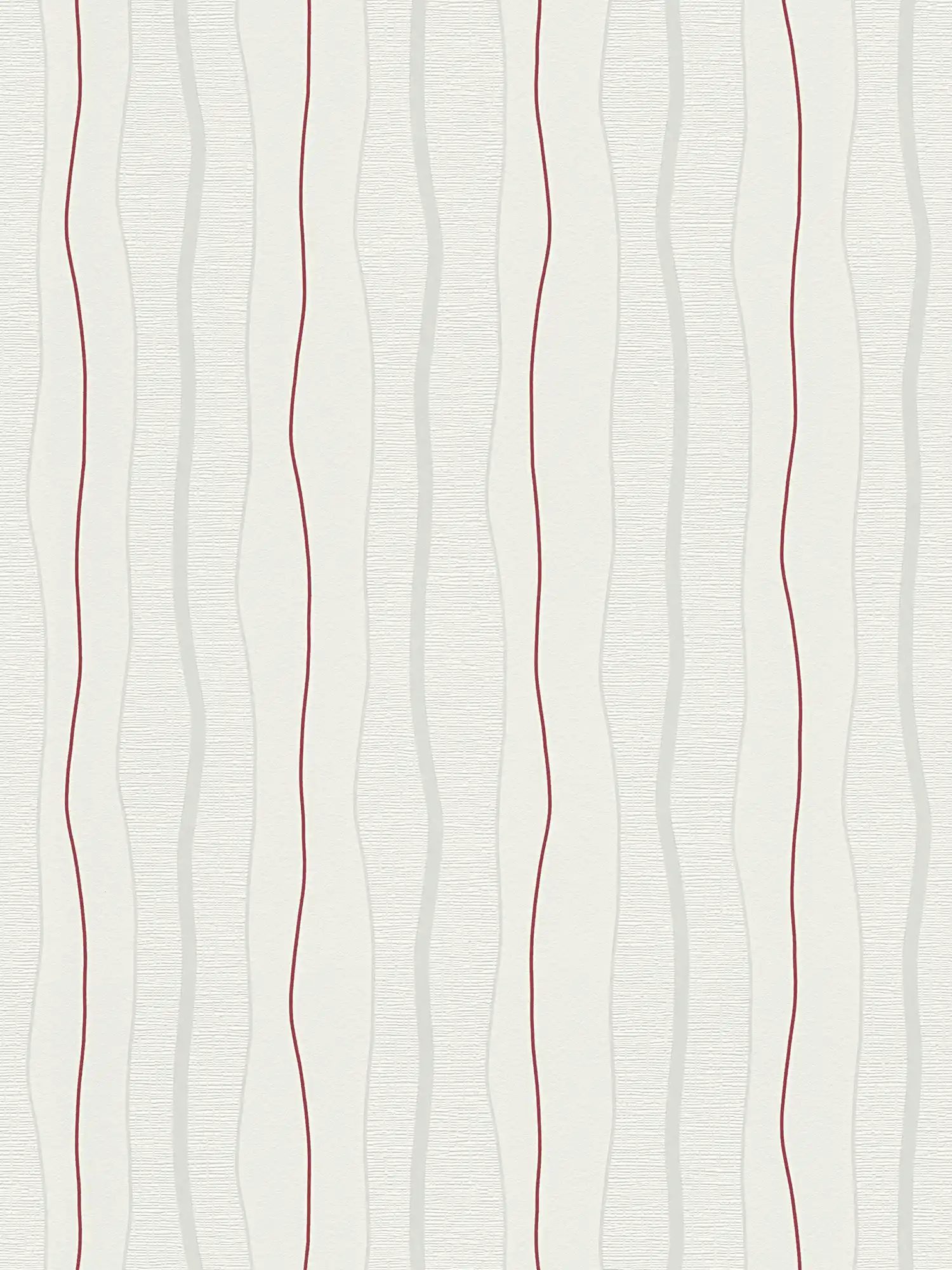         Cream stripe wallpaper with red accent - red, cream
    