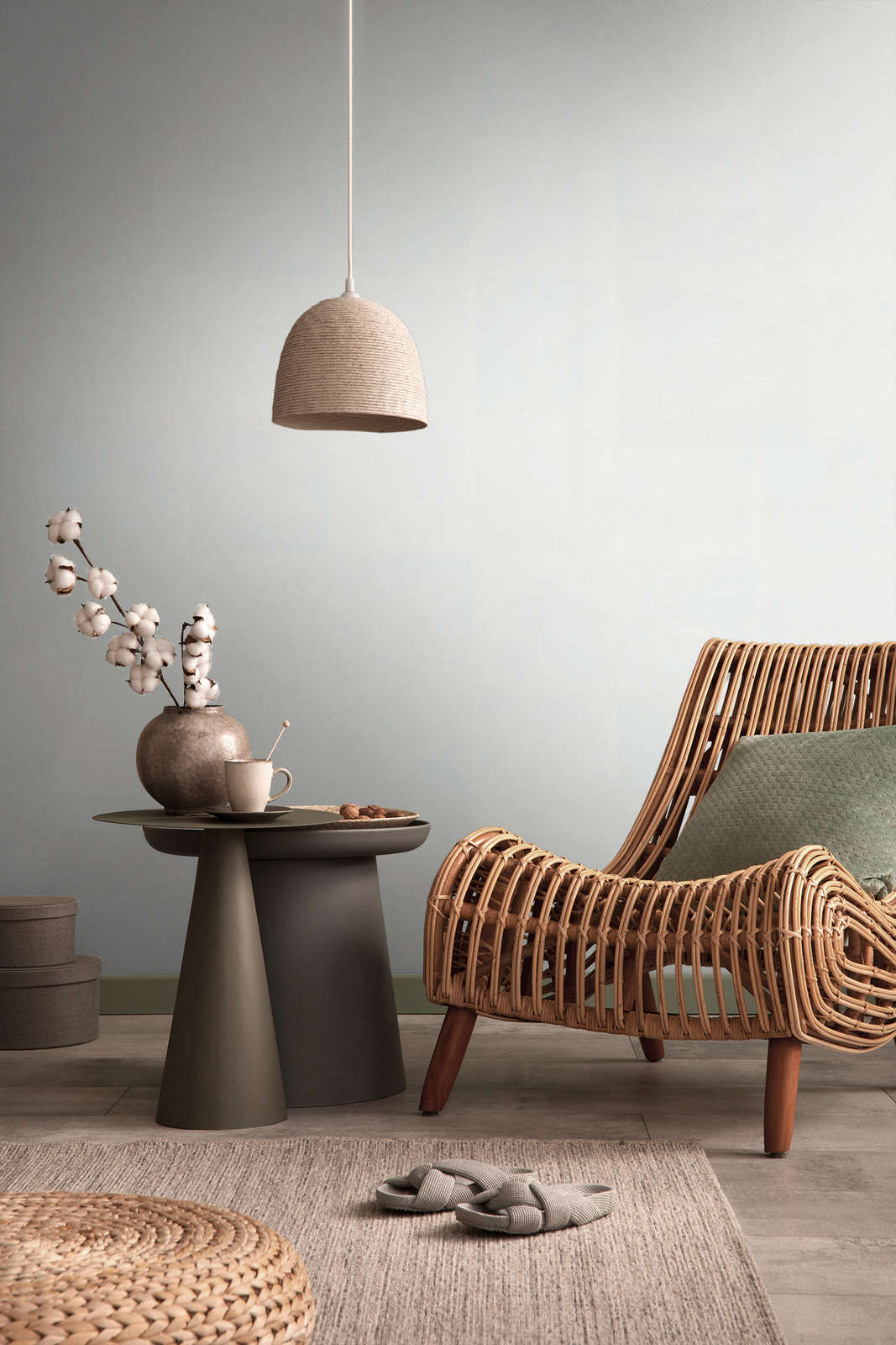             Strukturierte Unitapete schlichte Farben – Weiß
        