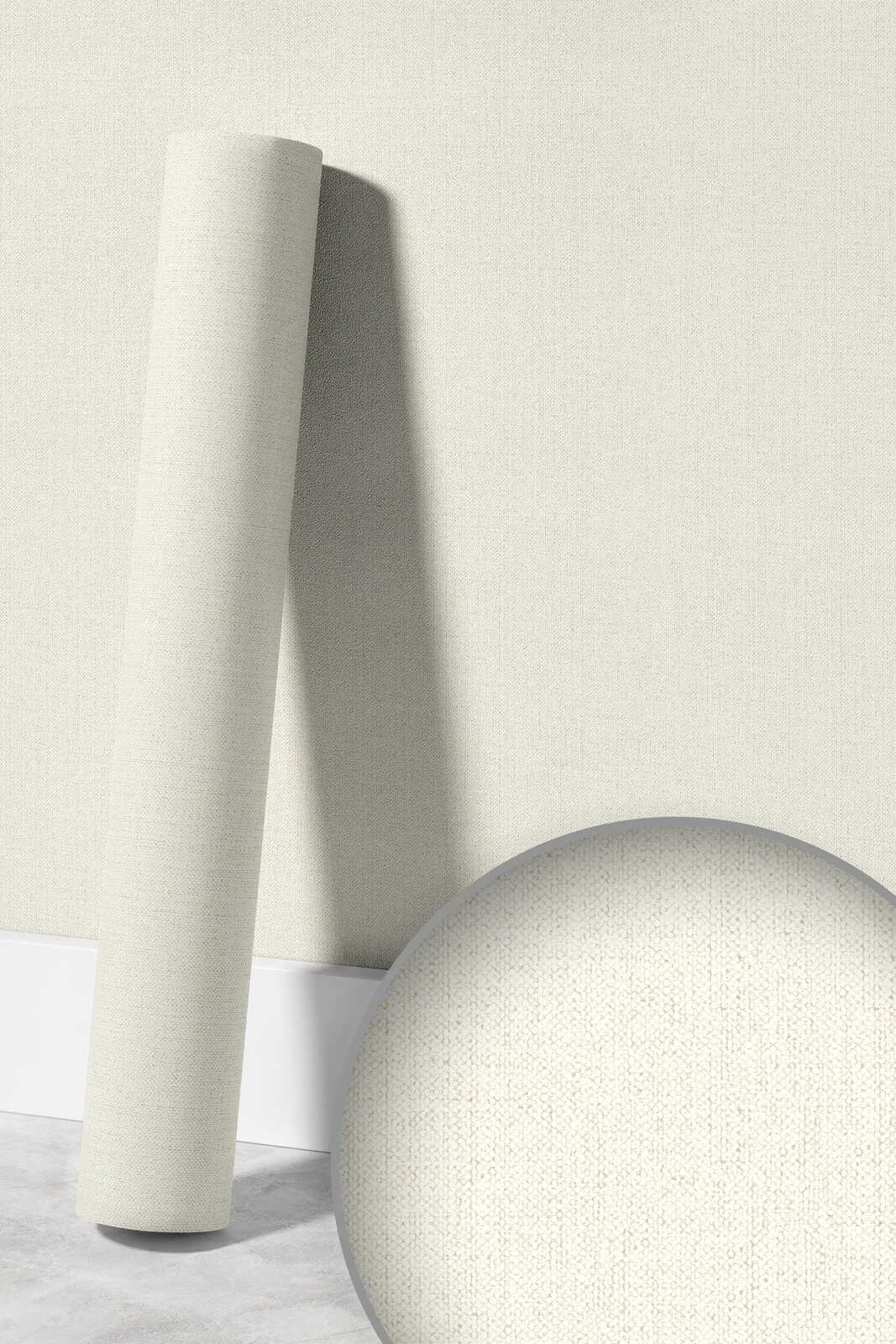             Vliestapete in sanfter Einfarbigkeit mit Texturoberfläche – Creme
        