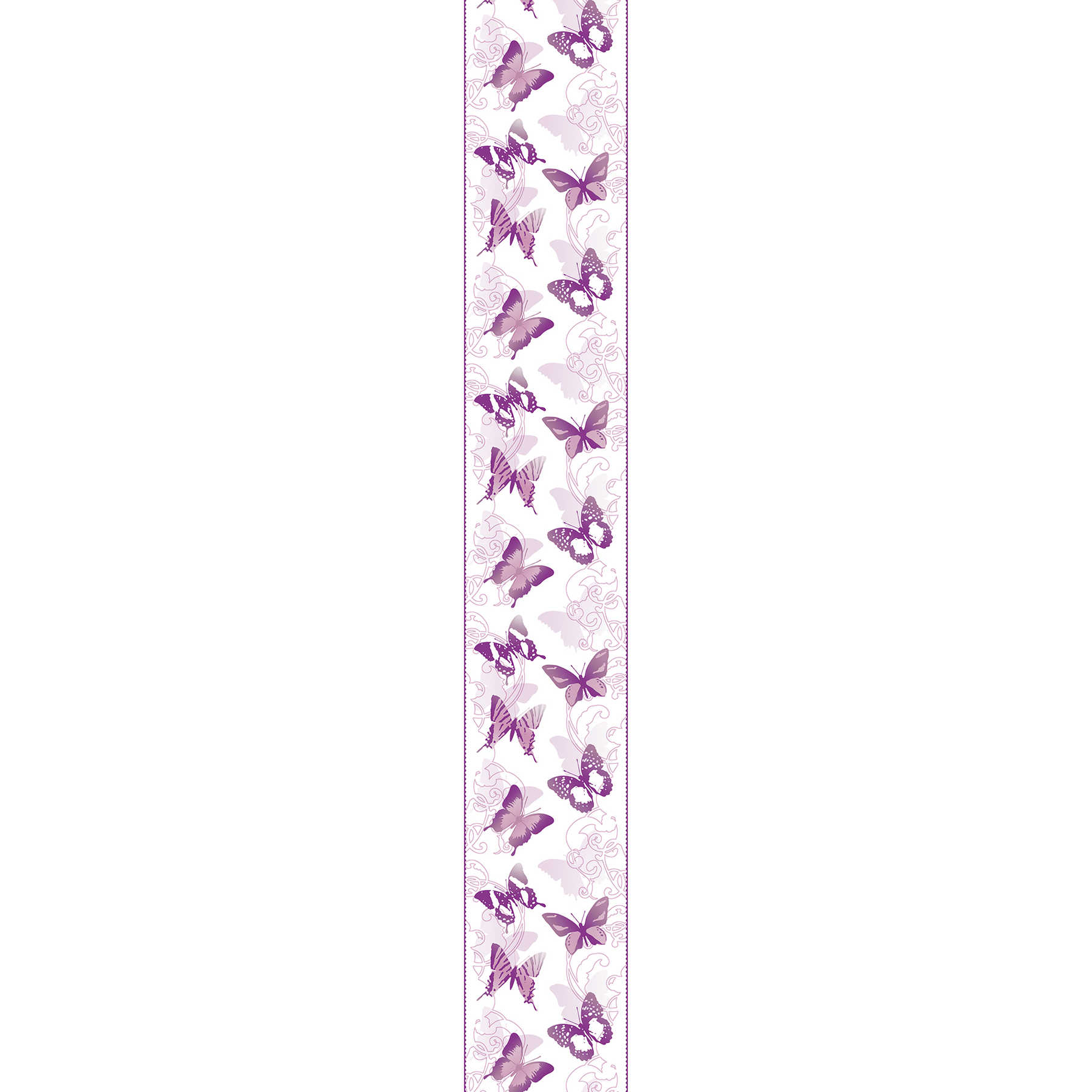         Butterfly wallpaper graphic pattern for girls - purple
    