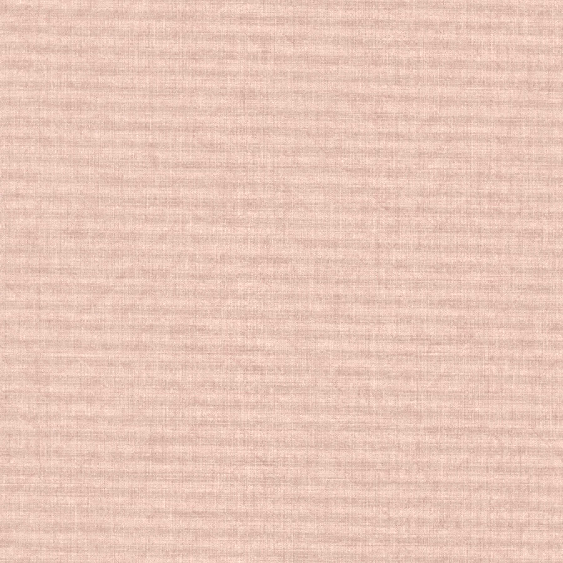         Vliestapete geometrisches Facettenmuster – Rosa
    