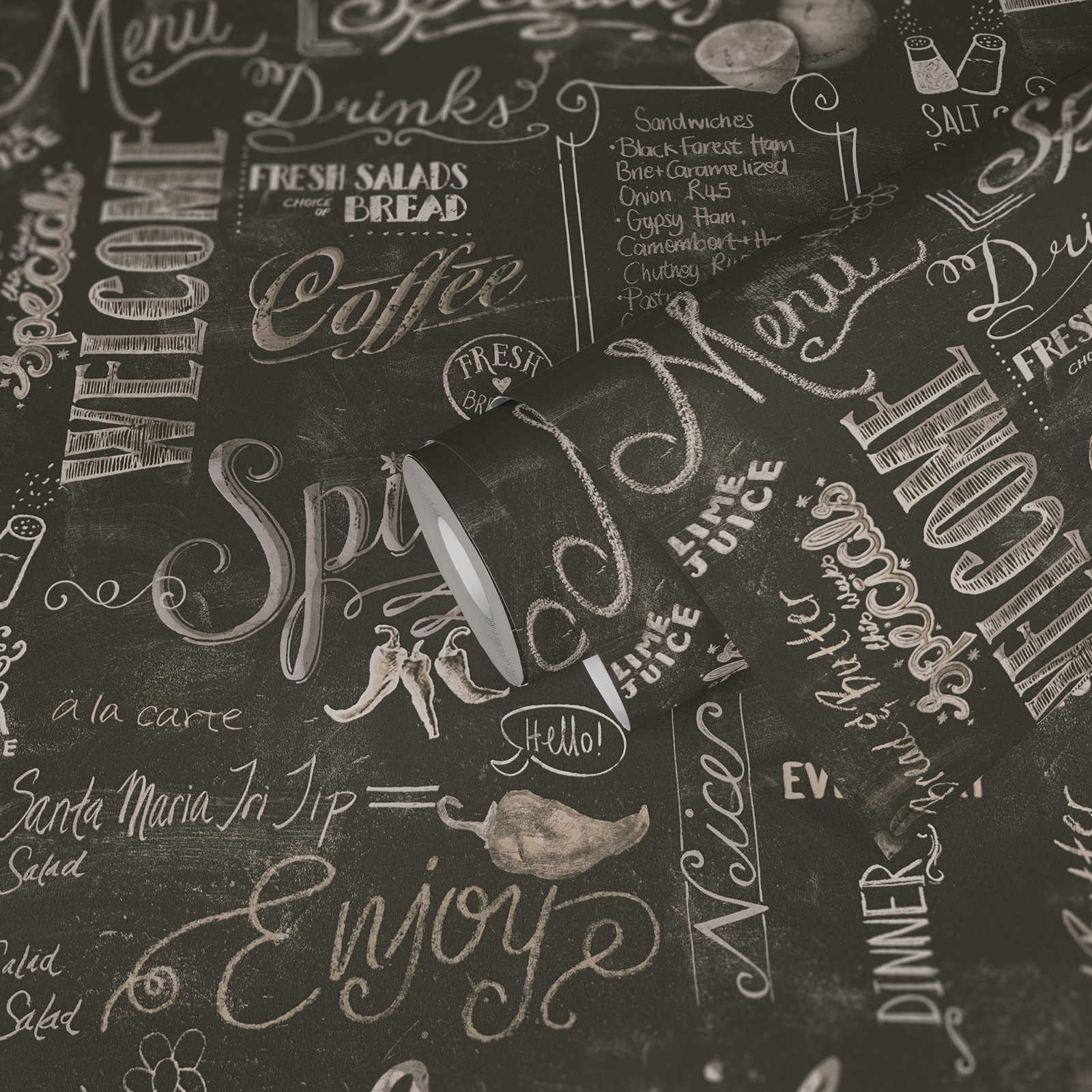 Papier Peint Pelable Et Autocollant Harris Par NuWallpaper Noir NUS4379