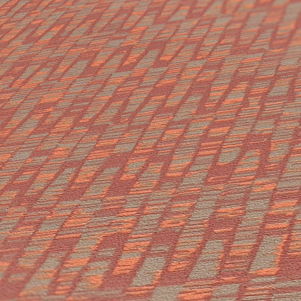             Vliestapete in auffälligen Farben – Rot, Orange, Greige
        
