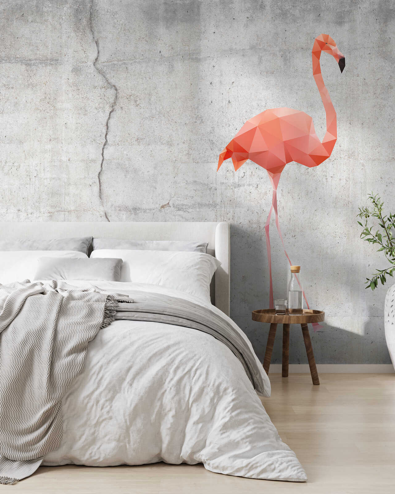 Flamingo, Wanddekor, Pink Flamingo, Low-Poly, Schlafzimmer-Dekor