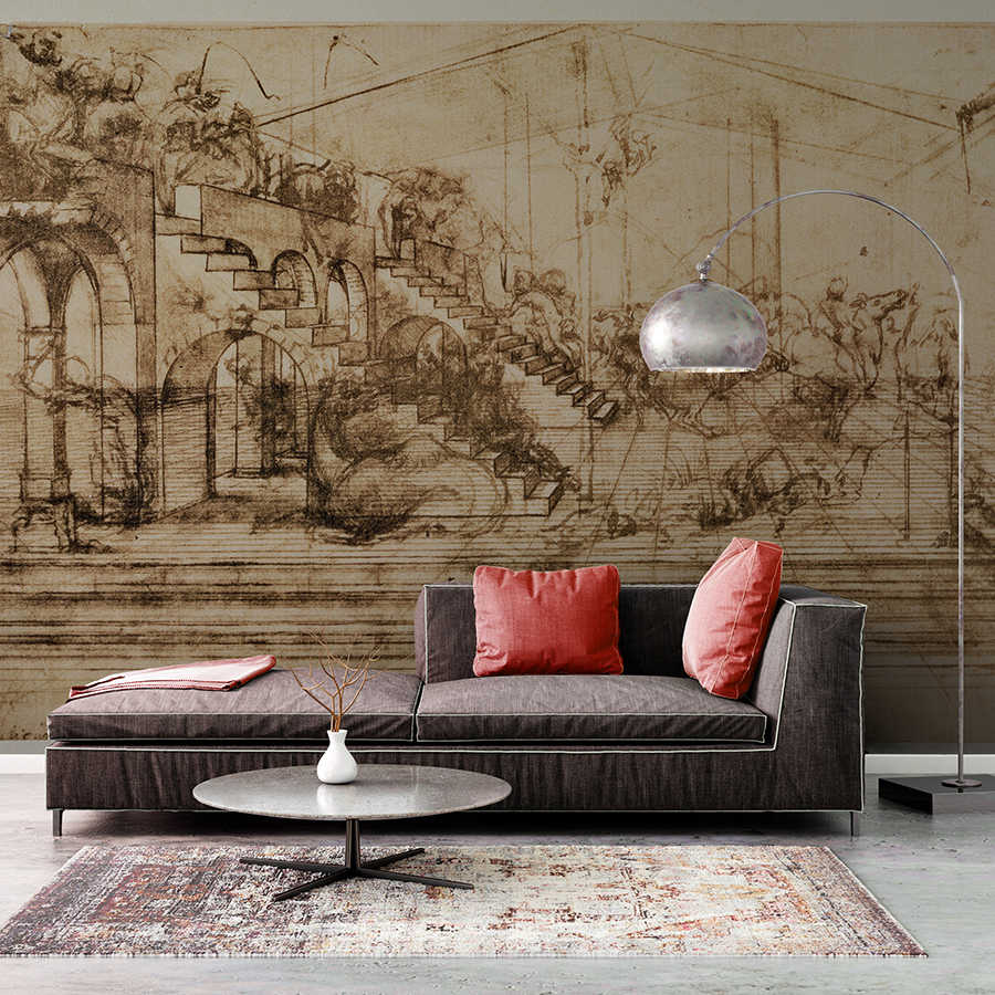         Fototapete "Perspektivische Studie für den Hintergrund der Anbetung der Könige" von Leonardo da Vinci
    