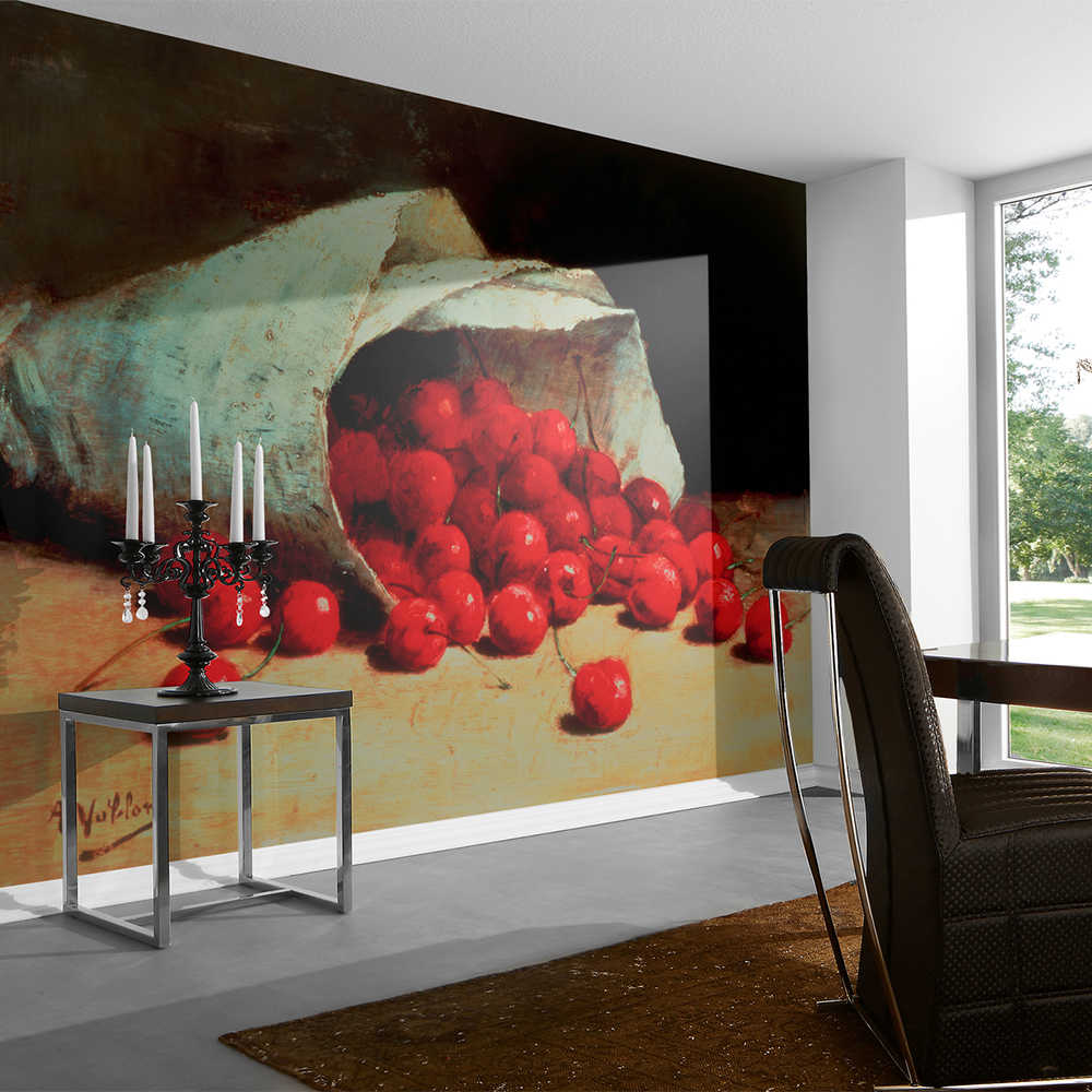         Papier peint panoramique "Un sac de cerises renversé" par Antoine Vollon
    