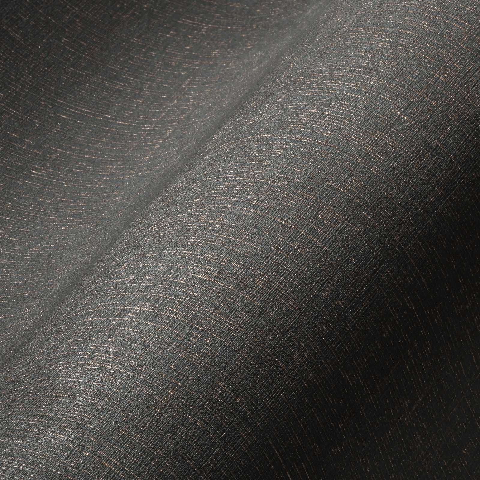             Textiloptik Tapete Anthrazit mit Leinenstruktur – Schwarz, Grau
        