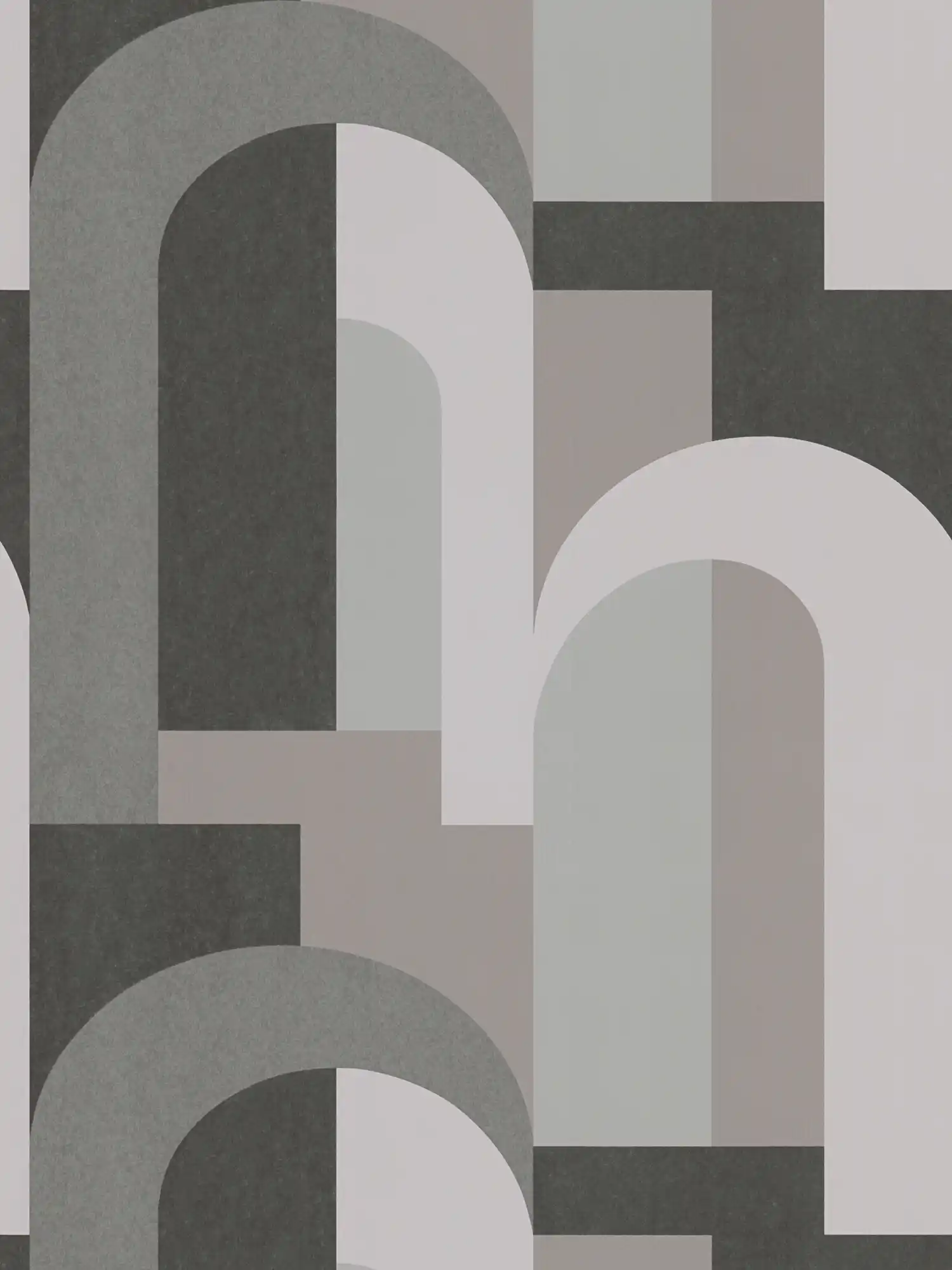         Vliestapete mit Bogenmuster – Grau, Schwarz
    