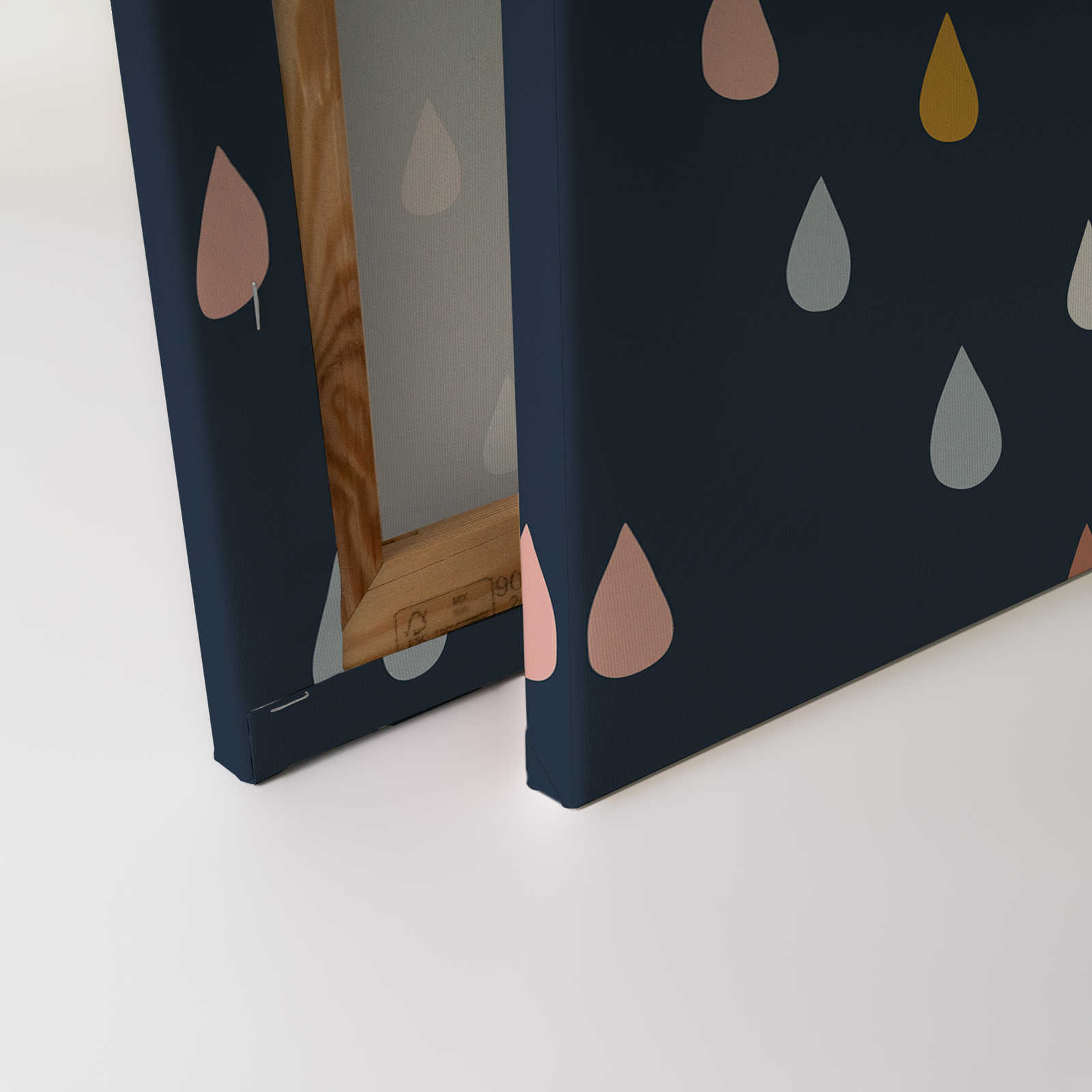             Leinwand fürs Kinderzimmer mit bunten Tropfen – 90 cm x 60 cm
        