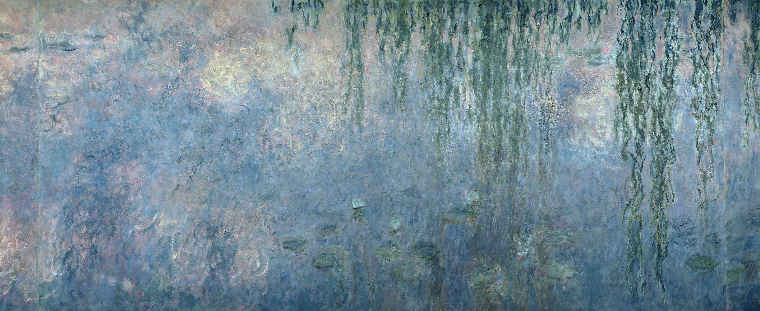             Fototapete 'Seerosen: Morgen mit Trauerweiden' Detail von Claude Monet
        