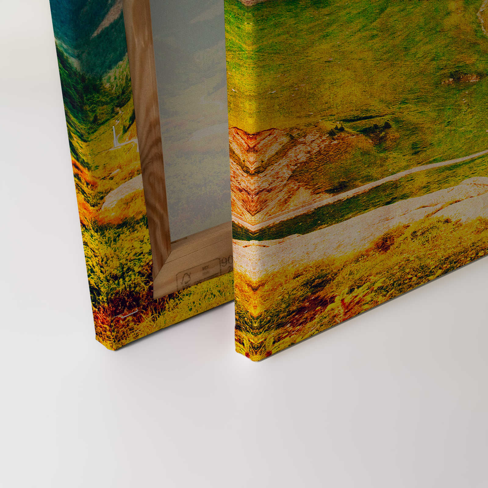             Dolomiti 1 - Leinwandbild Dolomiten Retro Fotografie - Löschpapier – 0,90 m x 0,60 m
        