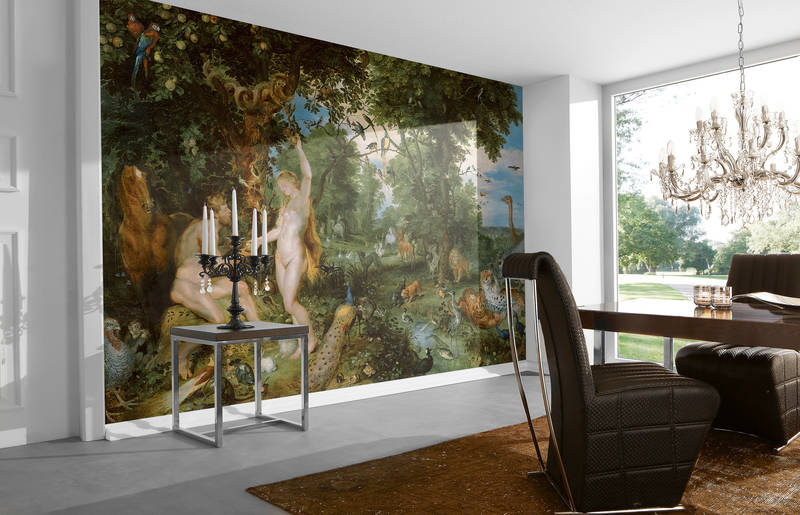 Tapetenwand, Wandtapete, klassische Szene, Figurenszene, Tischdekoration