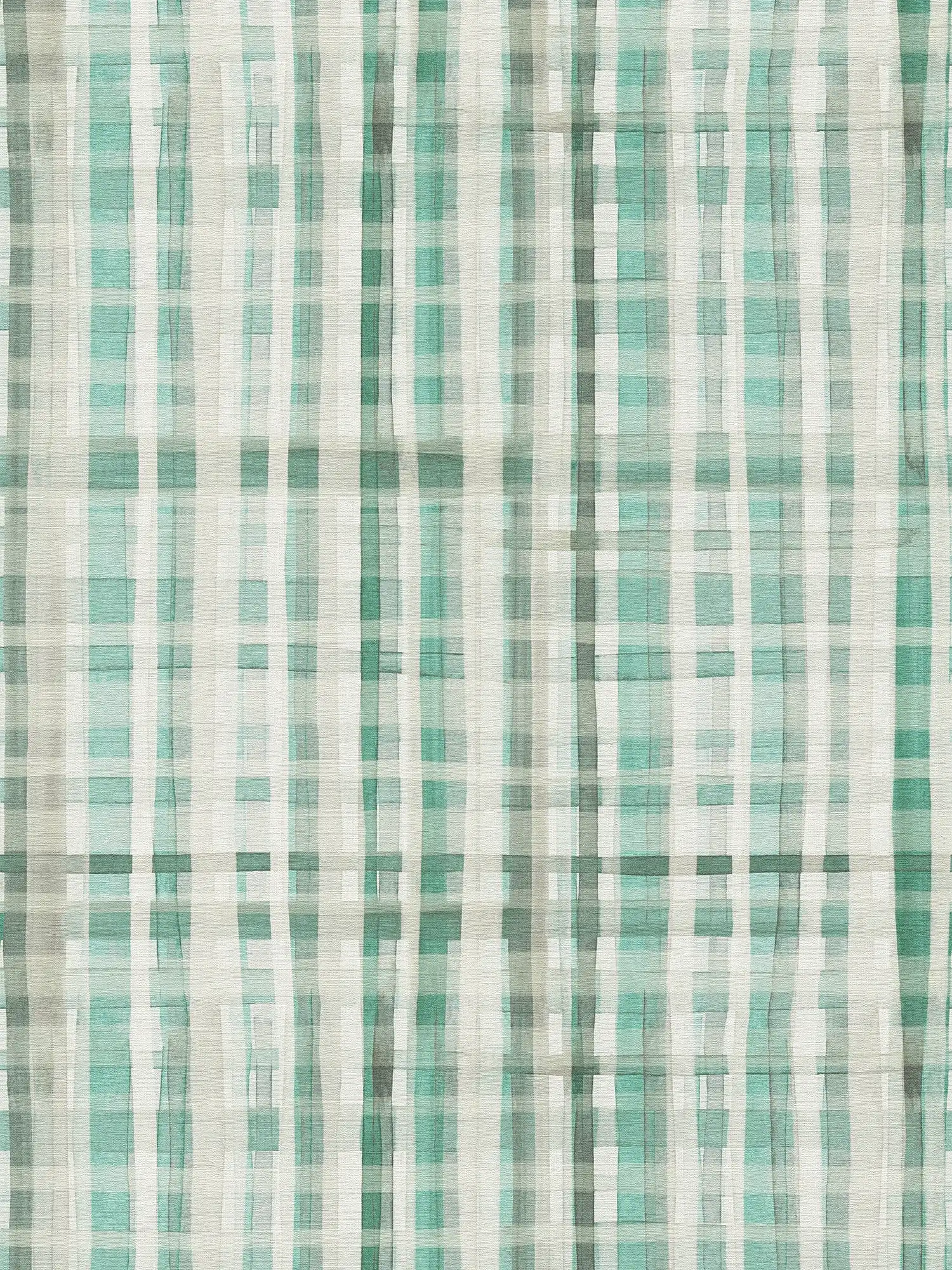         papier peint en papier intissé intemporel avec motif à carreaux frais et structure de surface simple - vert, blanc
    