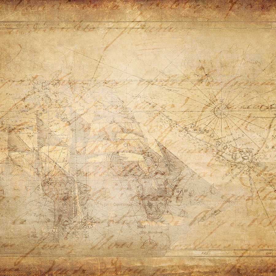         Fototapete Vintage Schiffskarte – Premium Glattvlies
    