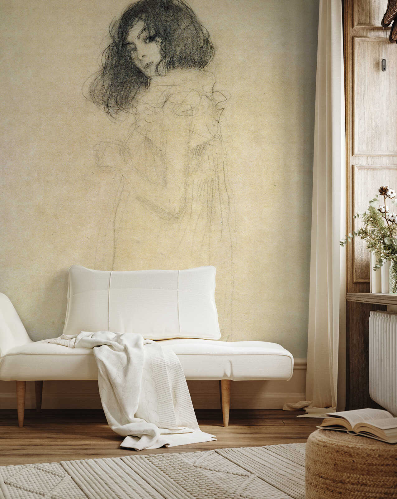 Wandbild, Wohnzimmer-Deko, Skizzenkunst, Leinenstille, Wohnzimmer