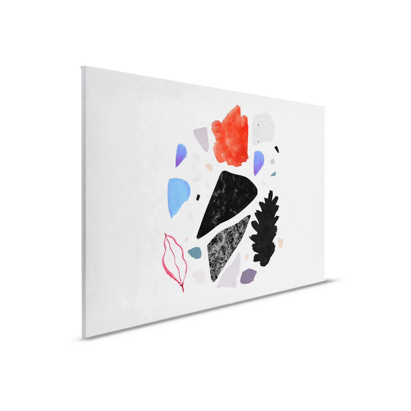         Terrazzo 3 - Watercolour Terrazzo Wall Decoration as Canvas Painting - Blotting Paper Structure - 0.90 m x 0.60 m
    