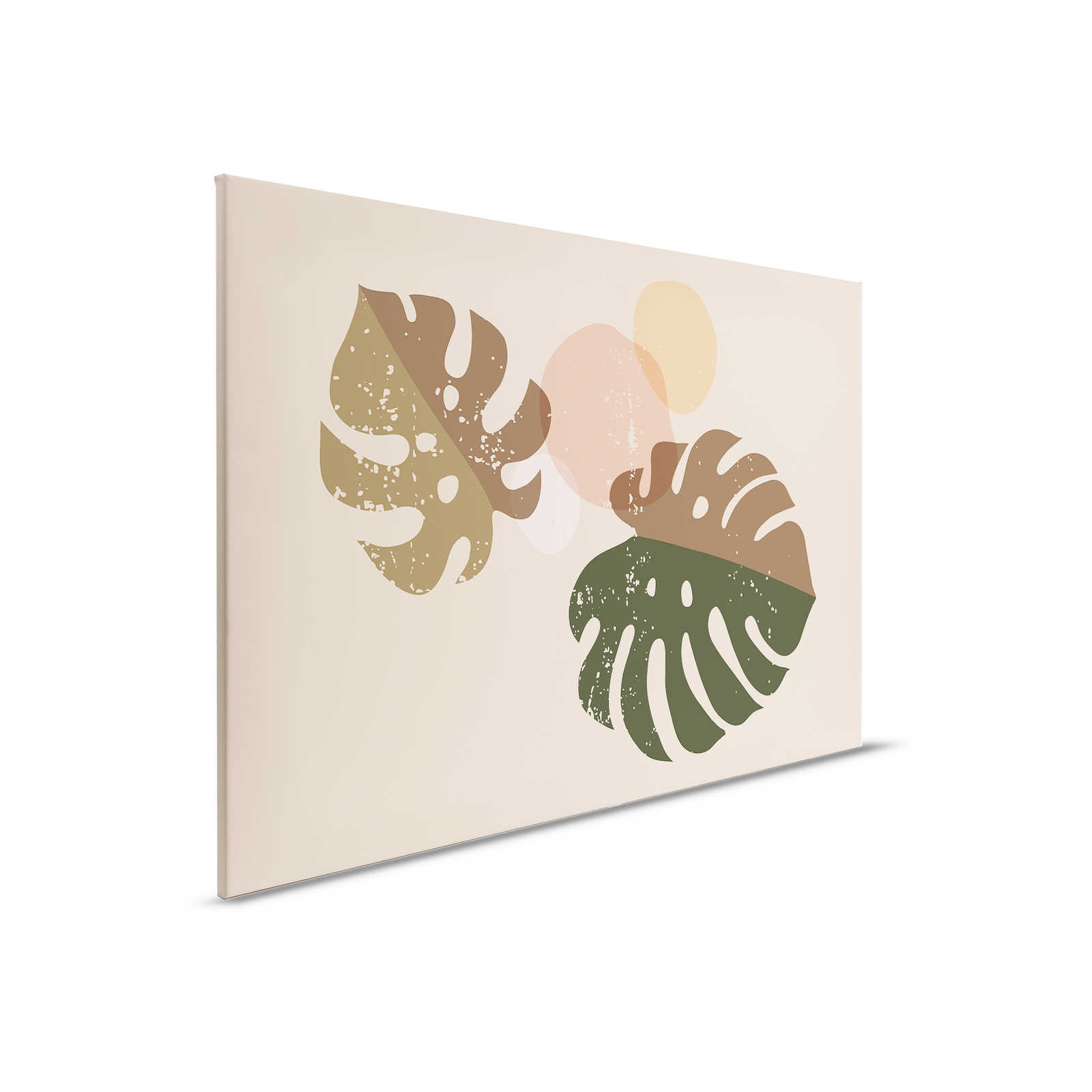         Boho stijl bananenbladeren canvas schilderij - 0,90 m x 0,60 m
    