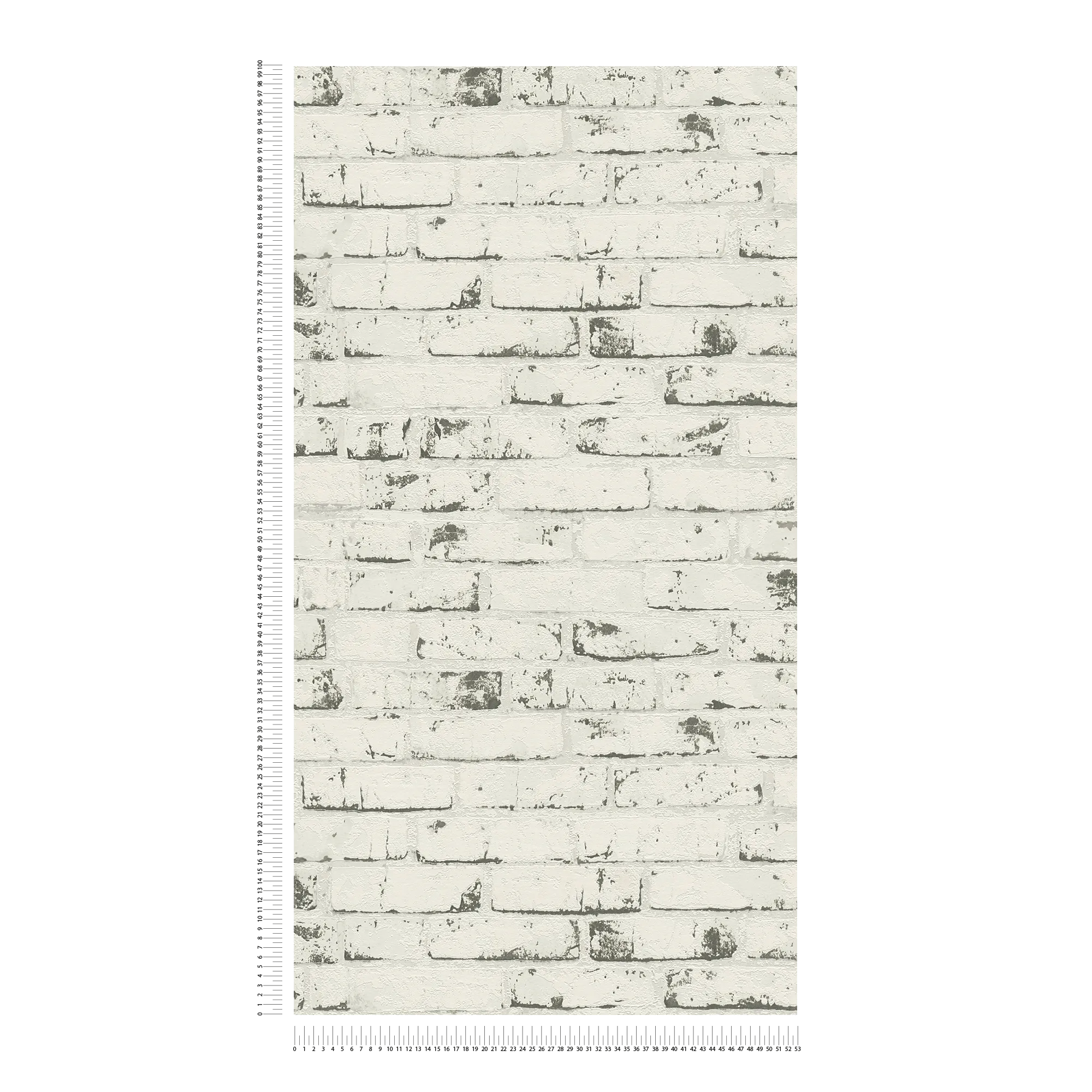             Tapete Steinoptik mit Backsteinmotiv & 3D-Effekt – Grau, Beige
        