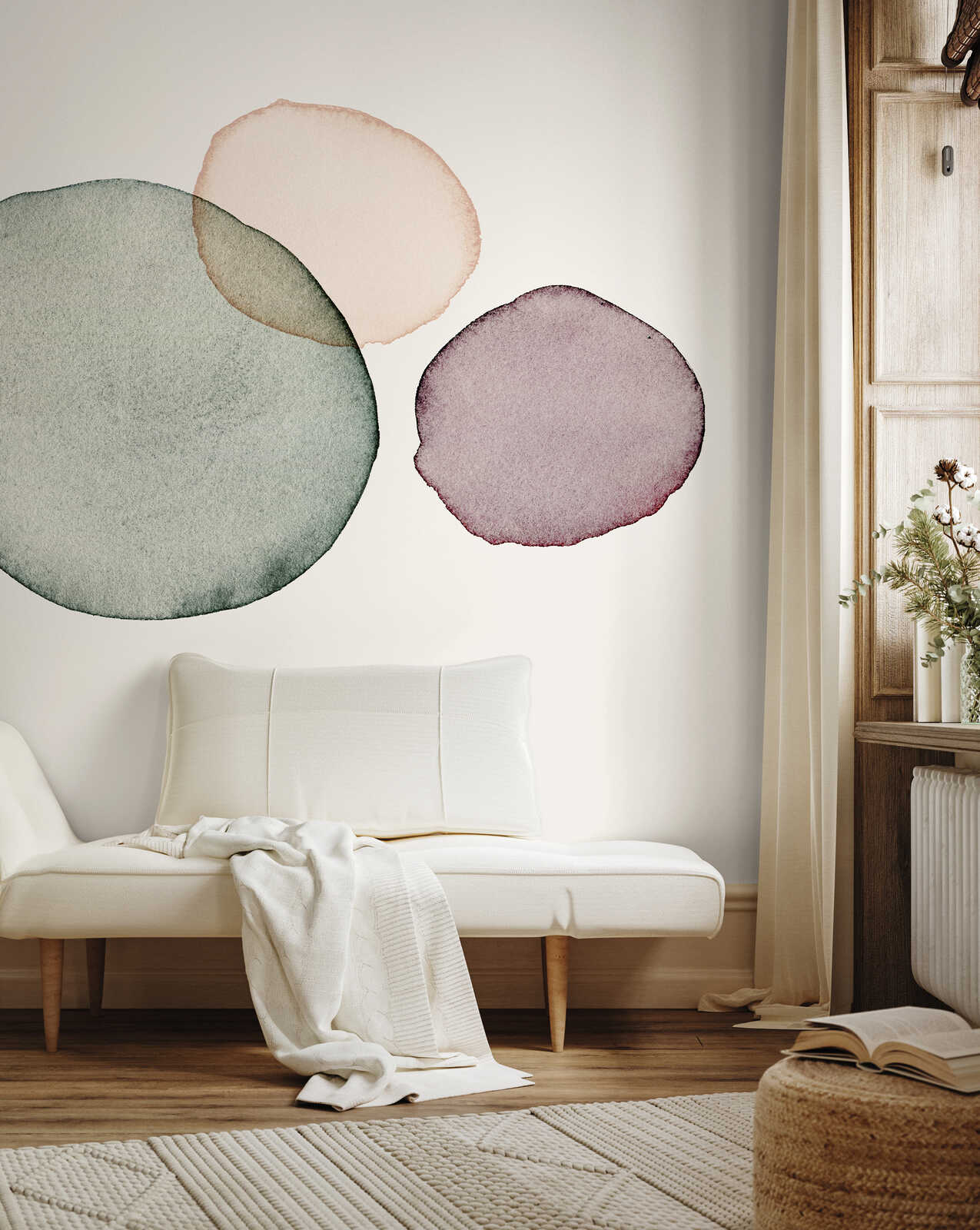 Wandbild, Abstrakte Kreise, Wohnzimmer, Sofa, Dekoration