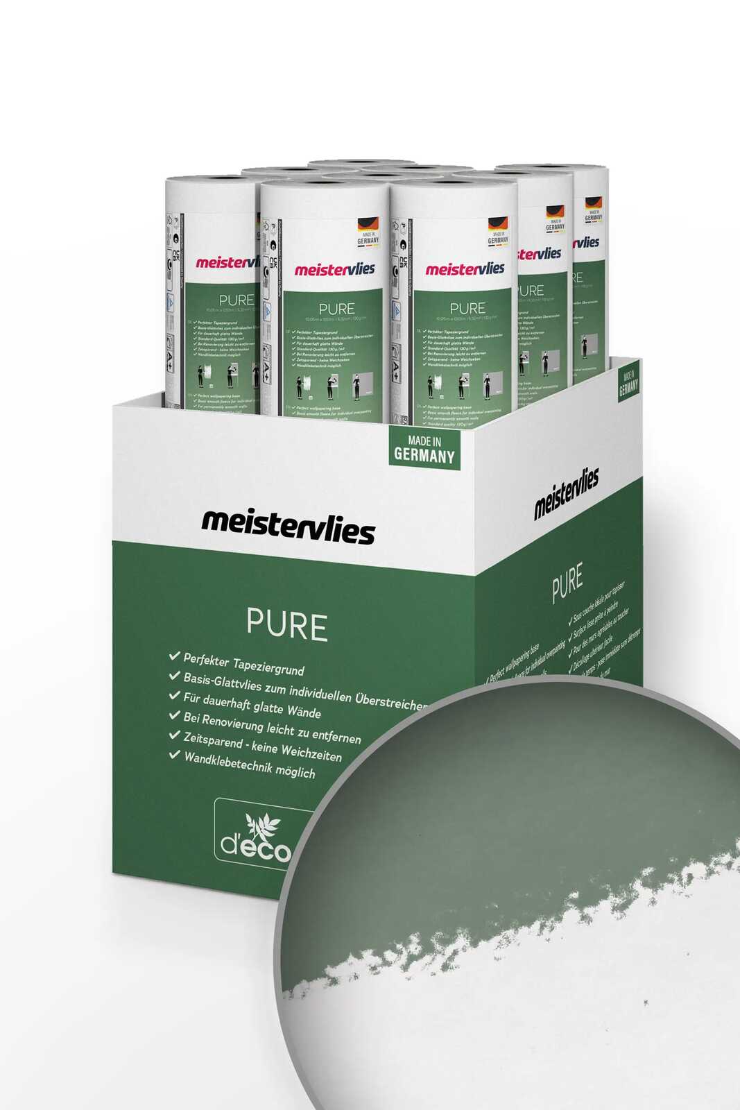         Meistervlies wallpaper paintable 130g/m² | 0,53 x 10,05m | 5,3m²
    