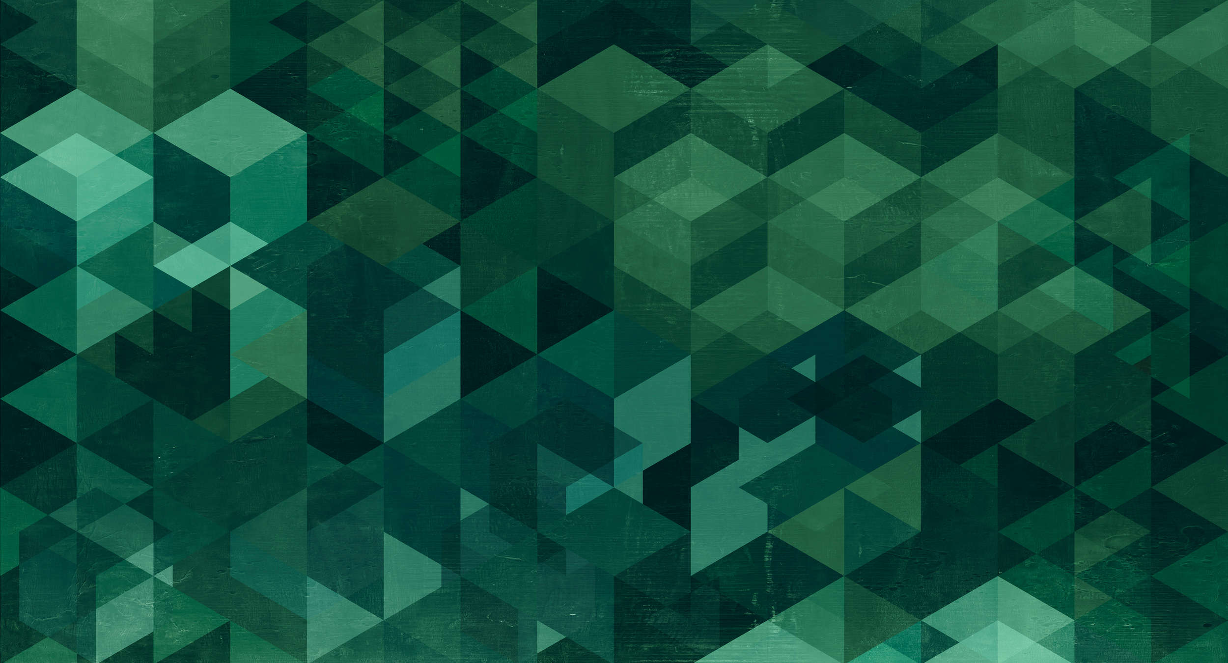 Geometrisches Muster, Geometrischer Hintergrund, Dunkelgrün, Dreiecke, Textur