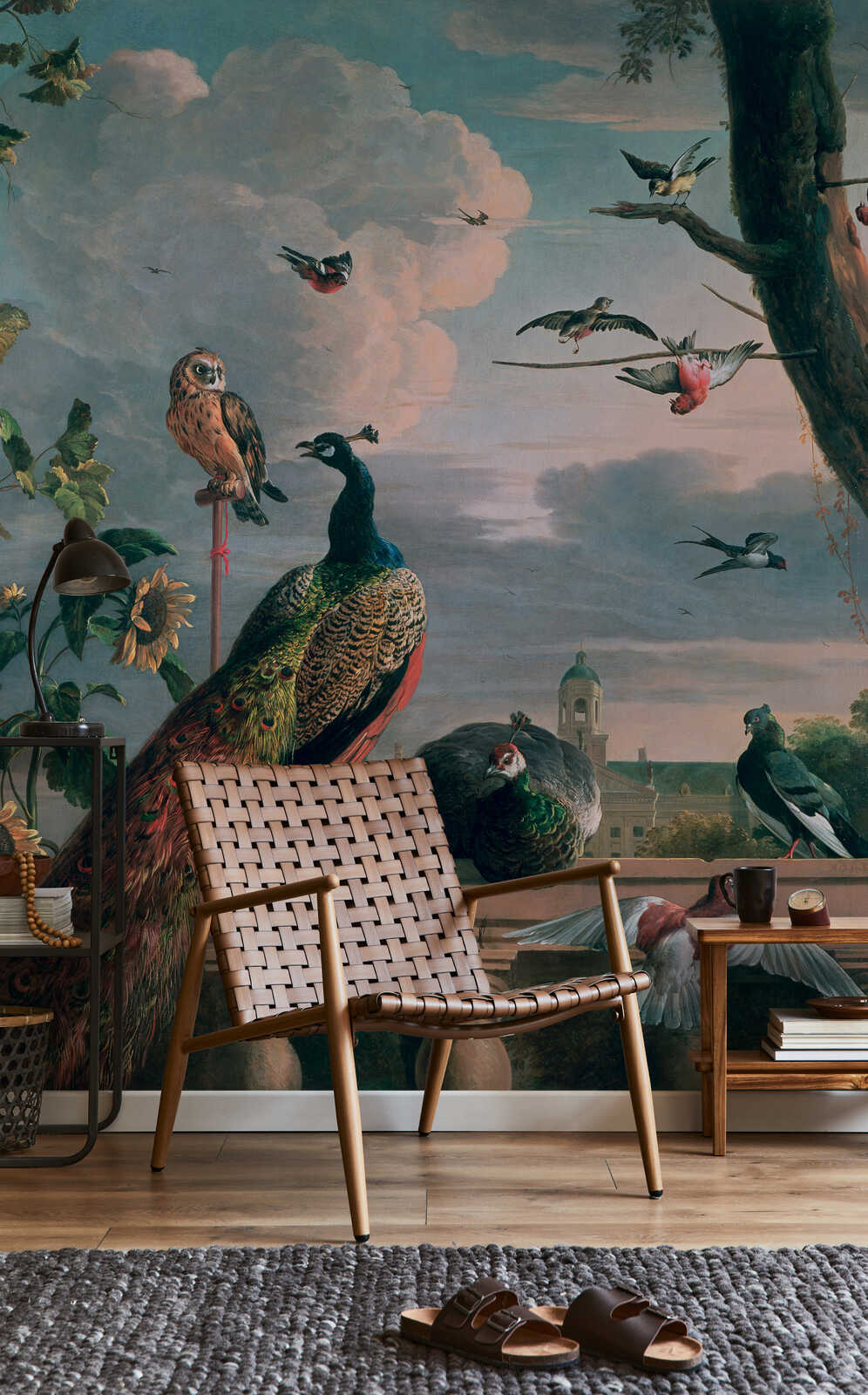 Wandertier-Motiv, Pfau-Wandbild, Vogel-Wandkunst, Wohnkultur, Wandbild