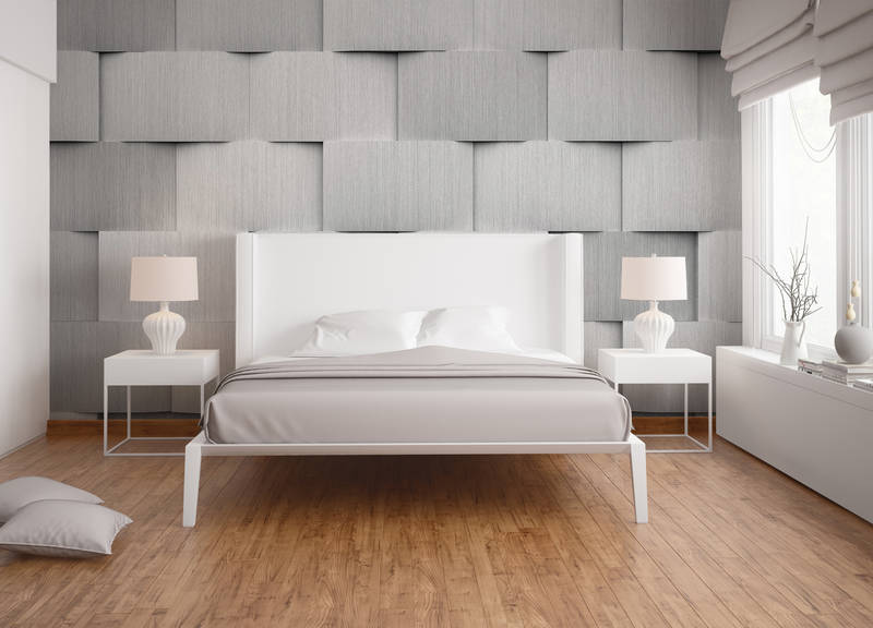             Fototapete Aluminium Design mit 3D-Optik in Grau
        