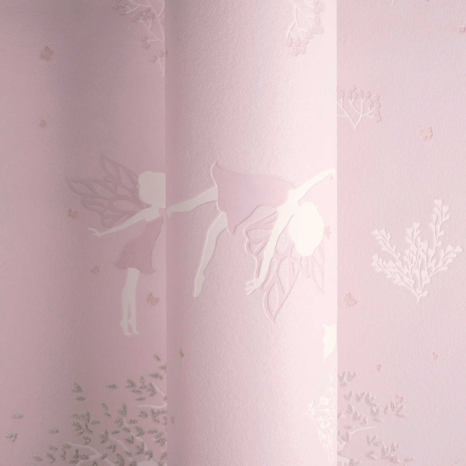 pinkeswand, erhabmed muster, blumiges Motiv, weiche textur, Säulen-Design