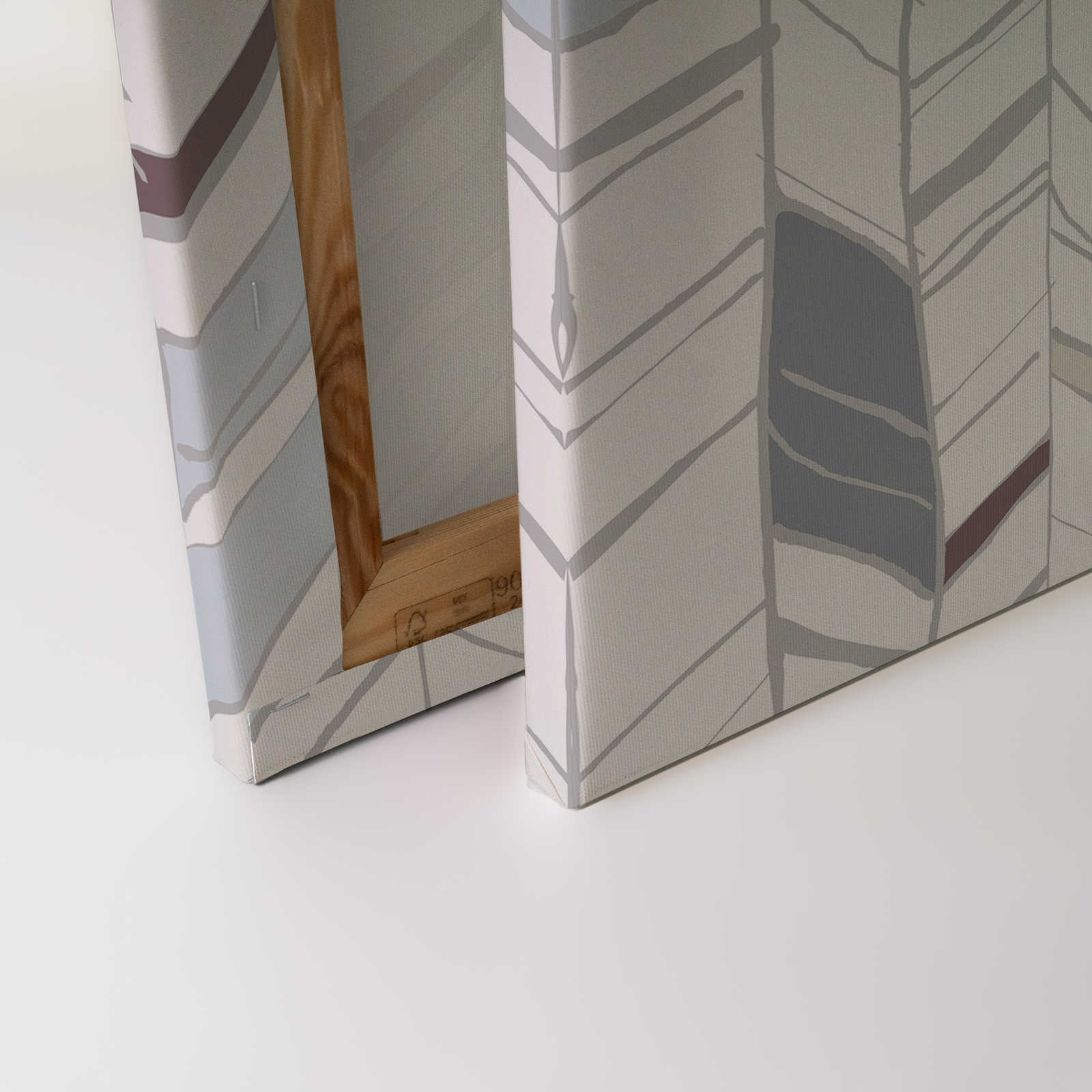             Leinwand Streifenoptik im Scandi-Stil – 90 cm x 60 cm
        