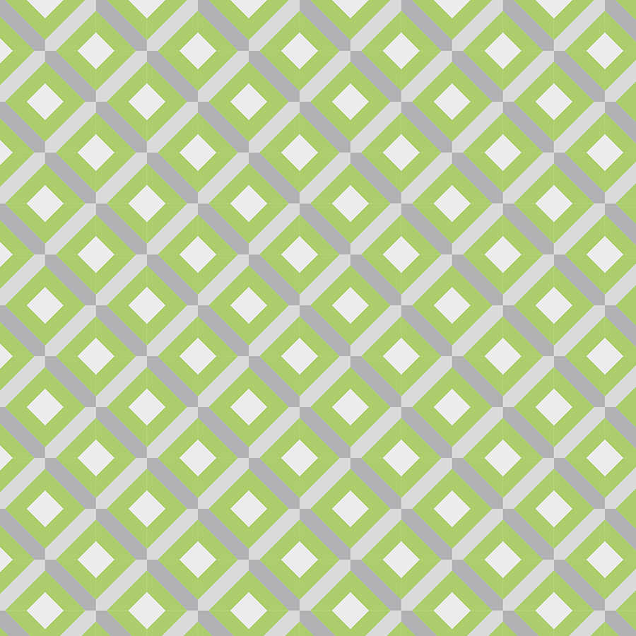 geometrisches Muster, grünes Muster, Diamant-Motiv, Wiederholungsmuster, graue Akzente