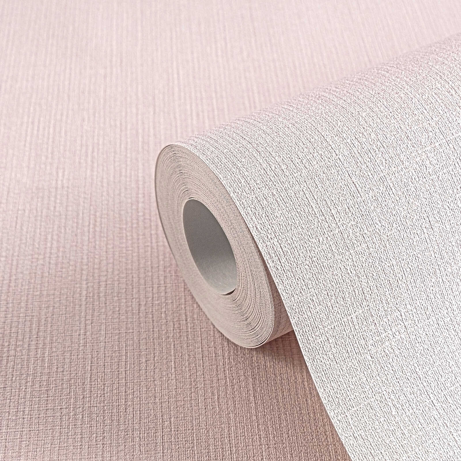 Uni-Vliestapete mit sanfter Textilstruktur von MICHALSKY – Rosa