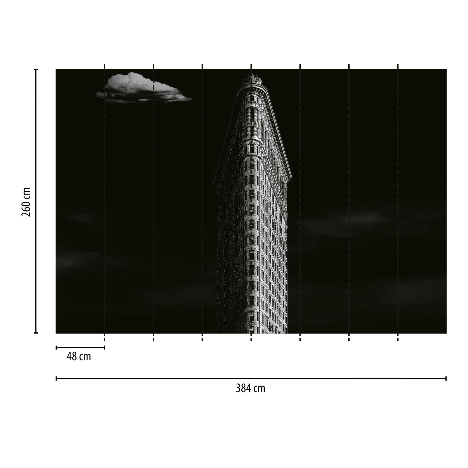 Fototapete Hochhaus in New York – Schwarz, Weiß, Grau