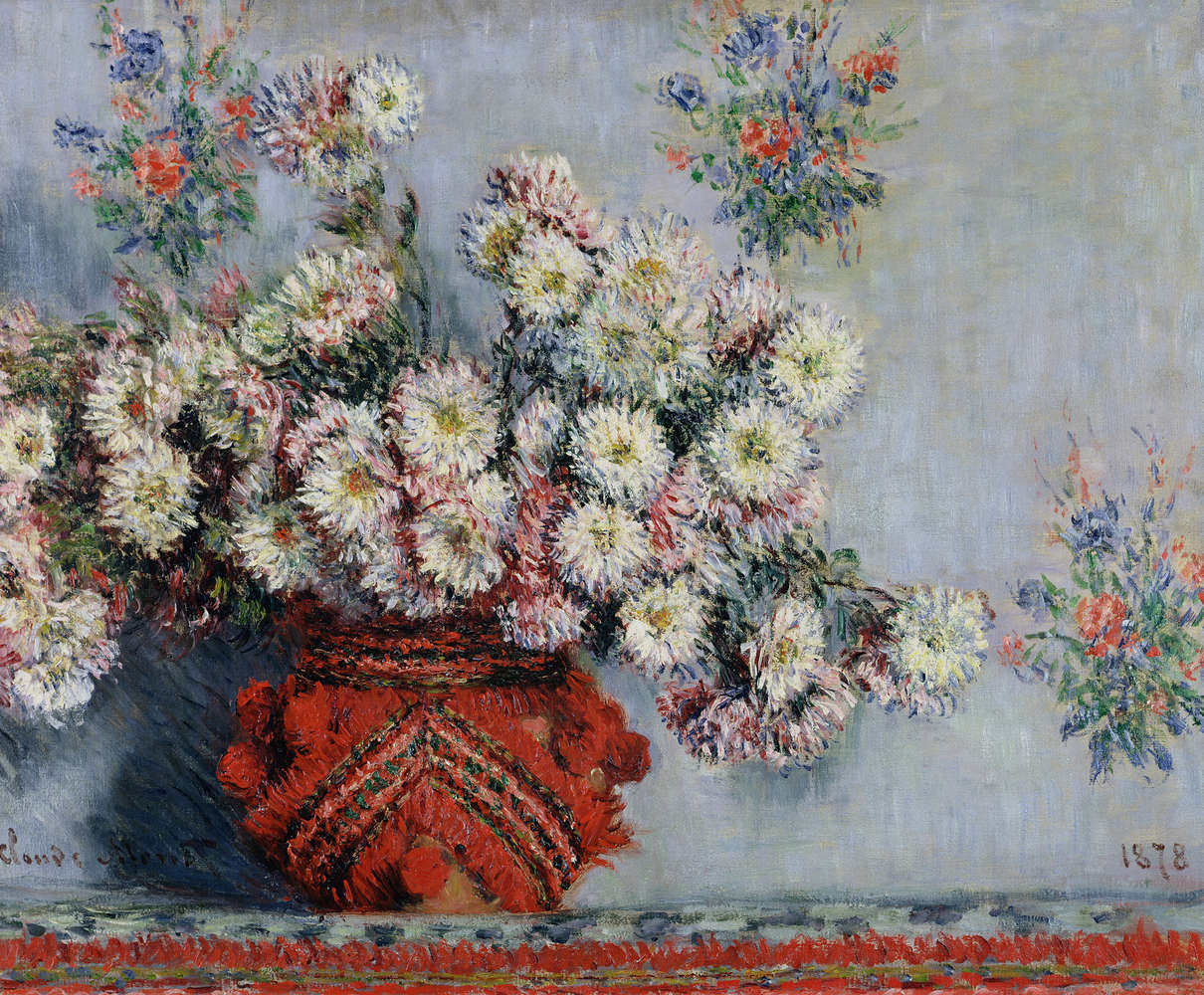             Fototapete 'Chrysanthemen' von Claude Monet
        