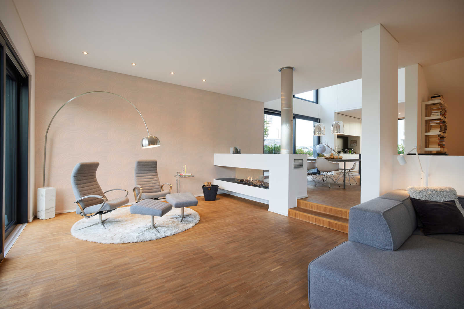             Vliestapete Kreismuster mit Strukturoberfläche – Rosa
        