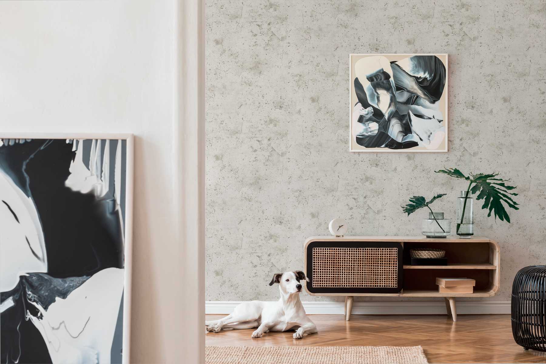 Betontapete im Industrial Style – Grau