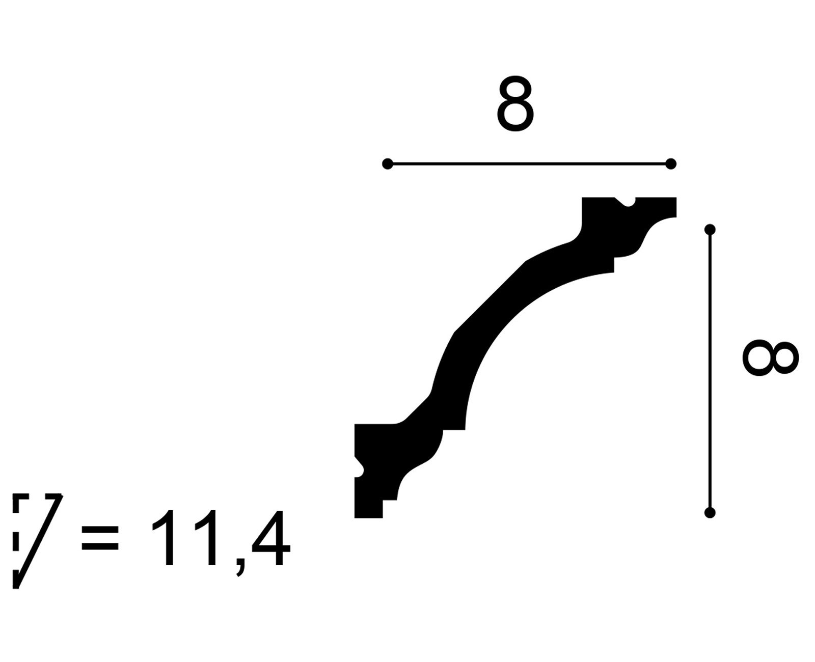             Klassische Stuckleiste New York City – C213F
        
