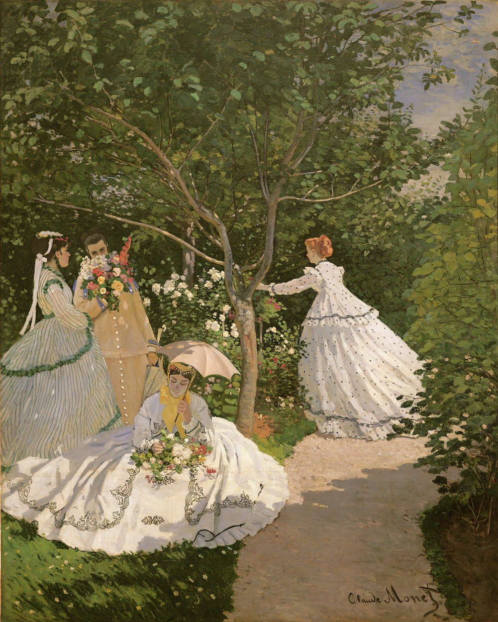 vision, garten, frauen, kleidung, perle