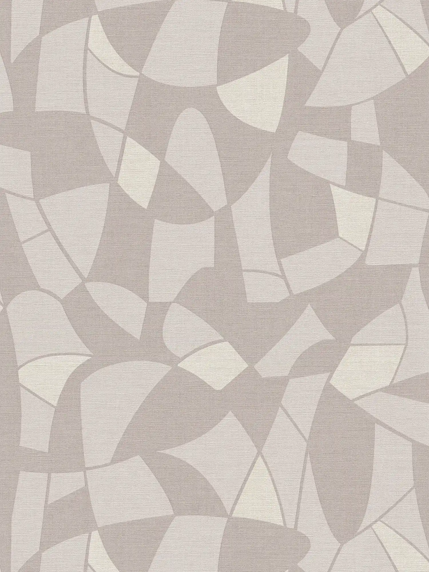         Papier peint intissé aux couleurs subtiles dans un motif abstrait - gris, crème
    