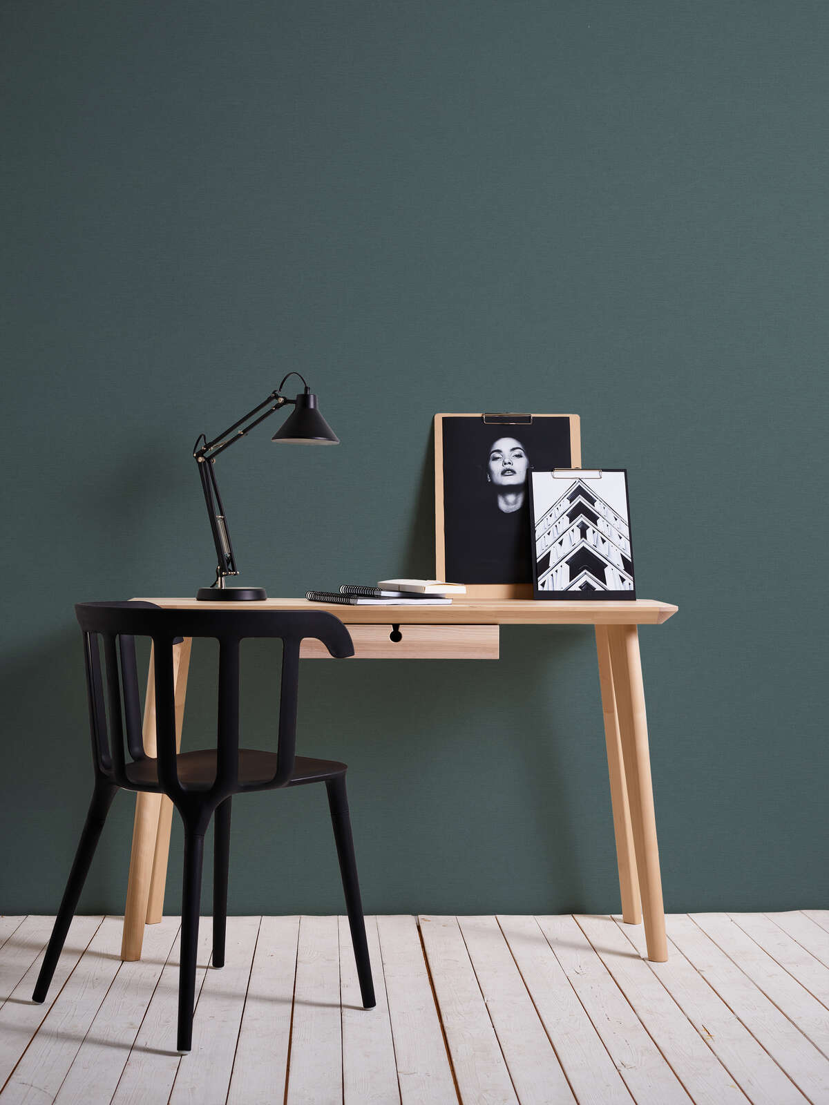 Schreibtisch, Büro, Lampe, Stuhl, Dekorative Drucke