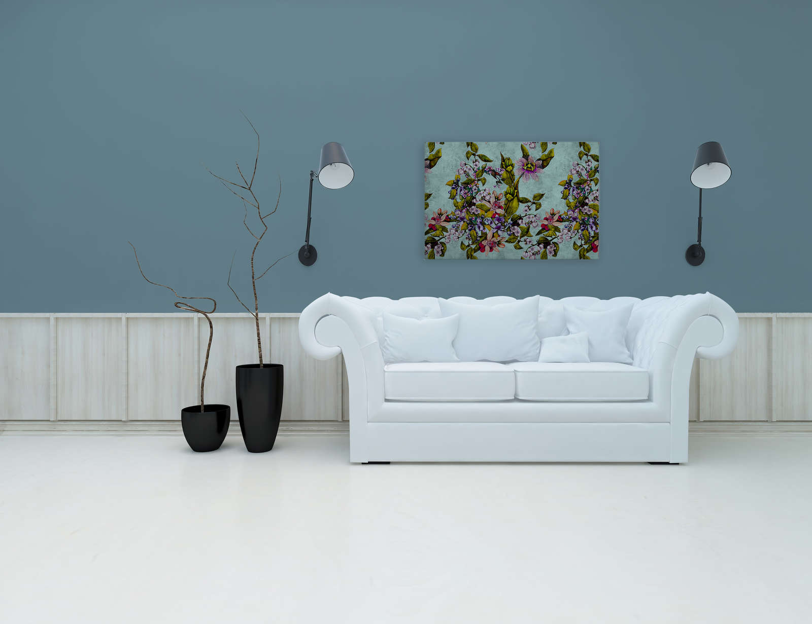             Tropical Passion 2 - Leinwandbild mit Blüten und Knospen – 0,90 m x 0,60 m
        