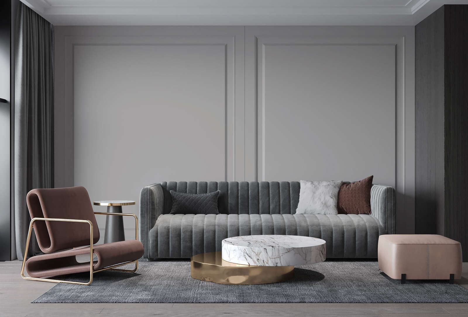             Premium Wandfarbe beruhigendes Hellgrau »Creamy Grey« NW110 – 1 Liter
        