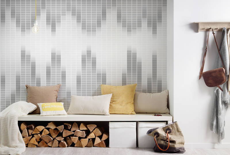 Sitzbank, Kissen, Holzscheitel, Wandmuster, Aufbewahrung