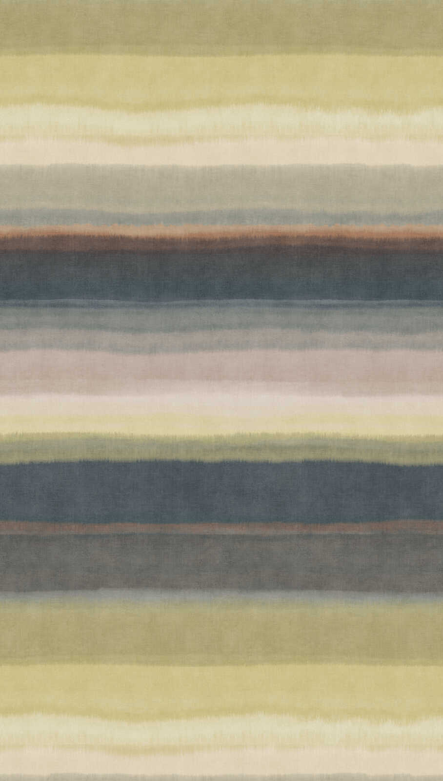 Glattes Vliestapeten Panel 'Muted Stripes' 159cm Breite x 280cm Höhe - Fröhliches Streifemotiv mit Farbverlauf – Bunt